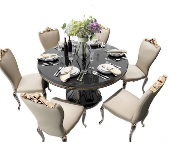 European Style Dining Table And Chairs-ID:444541885