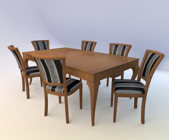 Simple European Style Dining Table And Chairs-ID:470328416