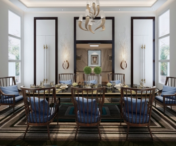 New Chinese Style Dining Room-ID:556883982