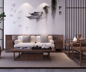 New Chinese Style Sofa Combination-ID:922580957