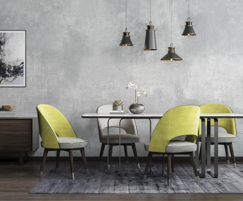 Nordic Style Dining Table And Chairs-ID:215340392