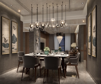New Chinese Style Dining Room-ID:834149957