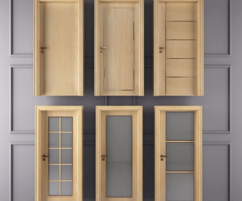 Modern Solid Wood Door-ID:902941876
