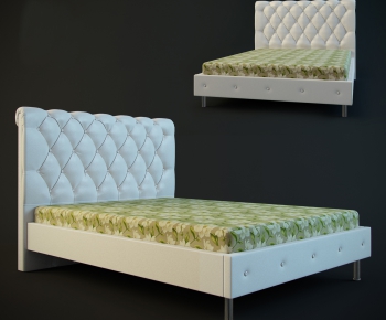 Simple European Style Double Bed-ID:552985649