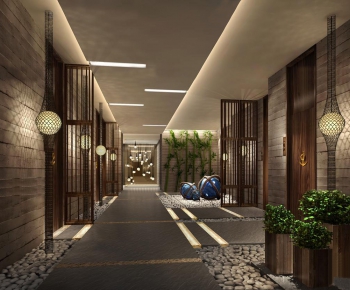 New Chinese Style Corridor Elevator Hall-ID:216216998