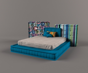 Modern Double Bed-ID:889992179