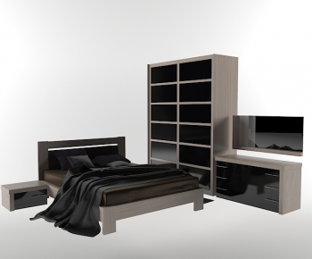 Modern Double Bed-ID:756178133