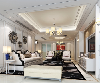 New Classical Style A Living Room-ID:215243256