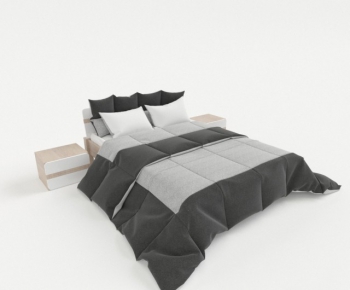 Nordic Style Double Bed-ID:442390621