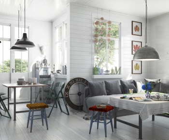 Modern Industrial Style Nordic Style A Living Room-ID:573562278