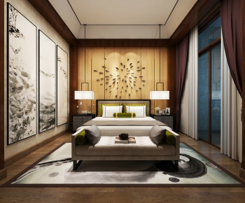 New Chinese Style Bedroom-ID:951777637