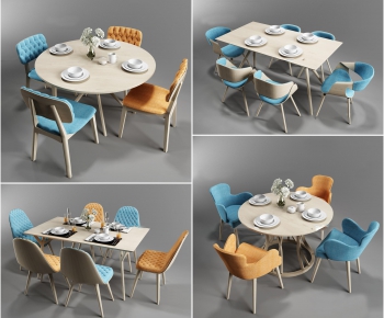 Nordic Style Dining Table And Chairs-ID:638178193