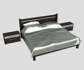 Modern Double Bed-ID:851610728