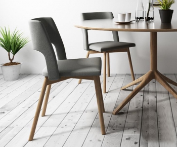 Modern Nordic Style Dining Table And Chairs-ID:653809584