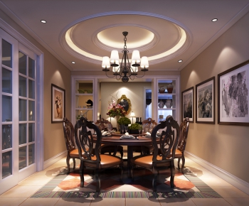 American Style European Style Dining Room-ID:328913636