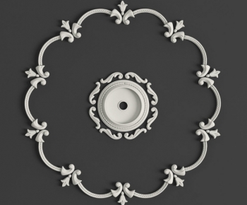 European Style Plaster Carved Top Plate-ID:876595555