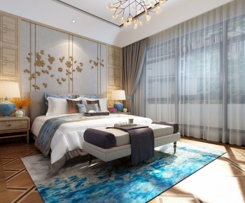 New Chinese Style Bedroom-ID:880551594