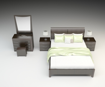 Modern Double Bed-ID:790705369