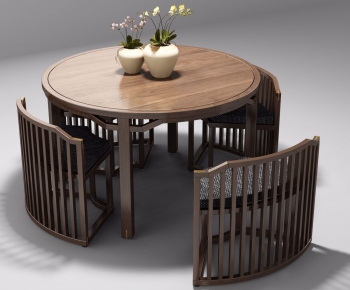 New Chinese Style Dining Table And Chairs-ID:984096497