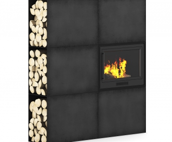 Modern Industrial Style Fireplace-ID:739720375
