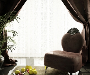 European Style New Classical Style Single Sofa-ID:469452713