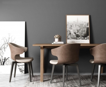 Modern Nordic Style Dining Table And Chairs-ID:755916315