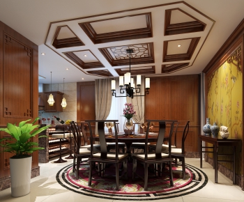 Chinese Style Dining Room-ID:736804264