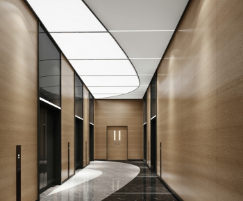 Modern Corridor/elevator Hall-ID:661999778