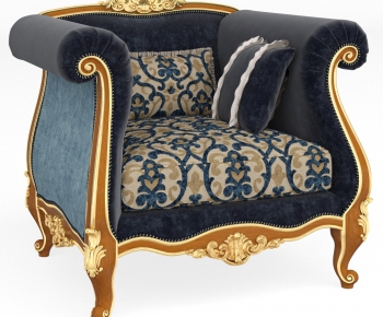 European Style New Classical Style Single Sofa-ID:336533615