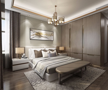 New Chinese Style Bedroom-ID:202791262