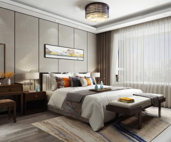 New Chinese Style Bedroom-ID:560416726