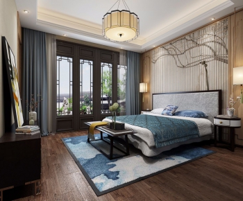 New Chinese Style Bedroom-ID:722620369