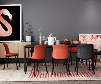 Modern Nordic Style Dining Table And Chairs-ID:523362168