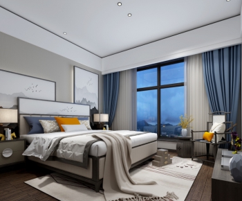 New Chinese Style Bedroom-ID:980552393