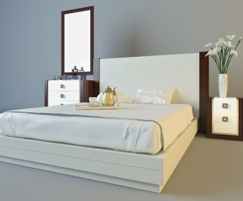 Modern Simple European Style Double Bed-ID:735310162