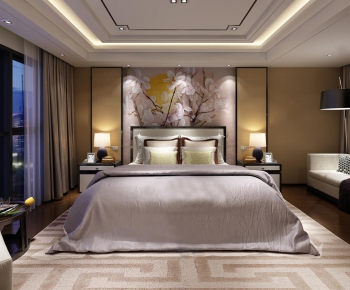 Modern New Chinese Style Bedroom-ID:460773169