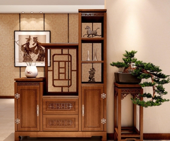 Chinese Style New Chinese Style Side Cabinet/Entrance Cabinet-ID:854380971