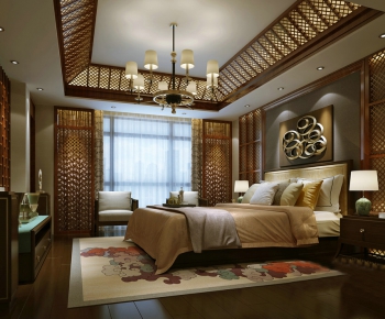 New Chinese Style Bedroom-ID:339400665