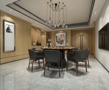 Modern New Chinese Style Dining Room-ID:307883118