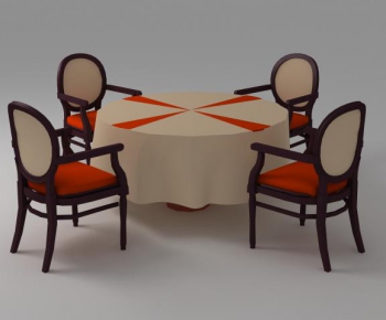 European Style Dining Table And Chairs-ID:963192417