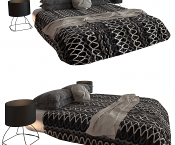 Modern Double Bed-ID:953630843