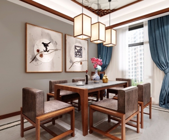 New Chinese Style Dining Room-ID:609402141