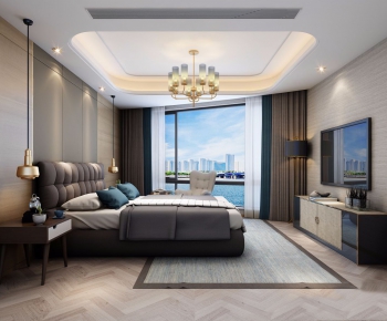 New Chinese Style Bedroom-ID:974877353