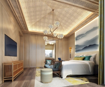 New Chinese Style Bedroom-ID:347080654