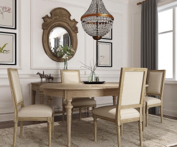 American Style Dining Table And Chairs-ID:637194517