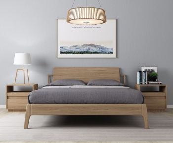 Nordic Style Double Bed-ID:709265874