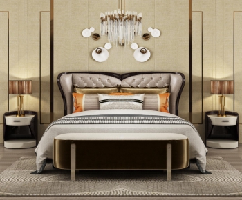 Modern Double Bed-ID:636806296