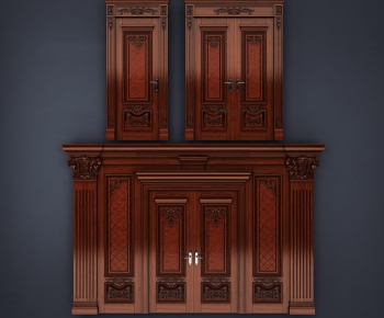European Style Solid Wood Door-ID:353491388