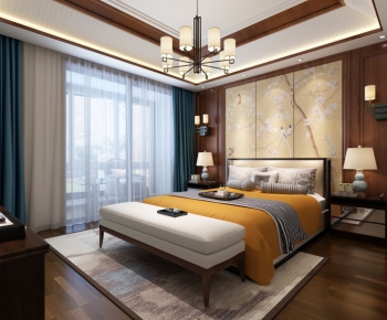 New Chinese Style Bedroom-ID:197086412