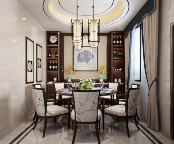 New Chinese Style Dining Room-ID:341913599